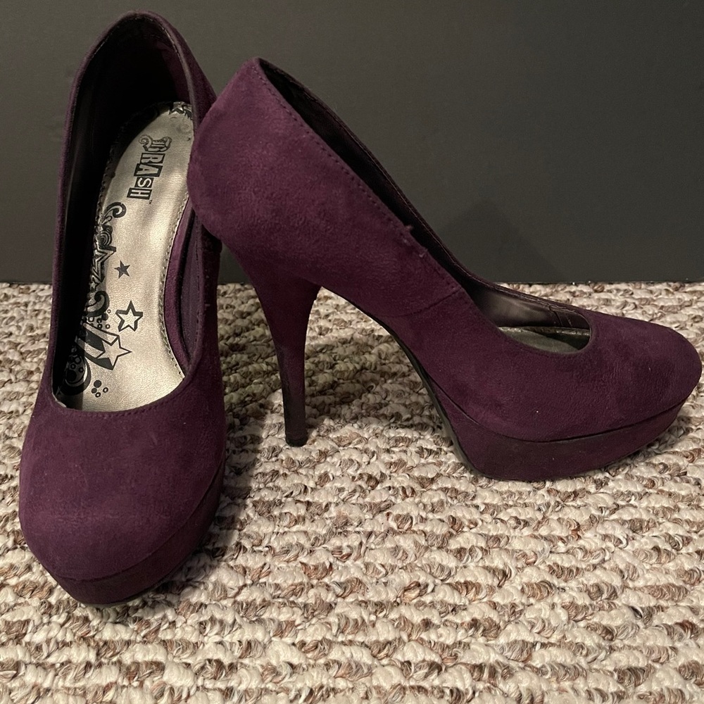 Women’s Purple Suede Platform Heels